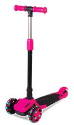 Sklopivi trotinet za decu  Tulpar svetleći sa 3 točka do 30 kg roze Cool Wheels - Слика 6