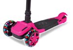 Sklopivi trotinet za decu  Tulpar svetleći sa 3 točka do 30 kg roze Cool Wheels - Слика 5