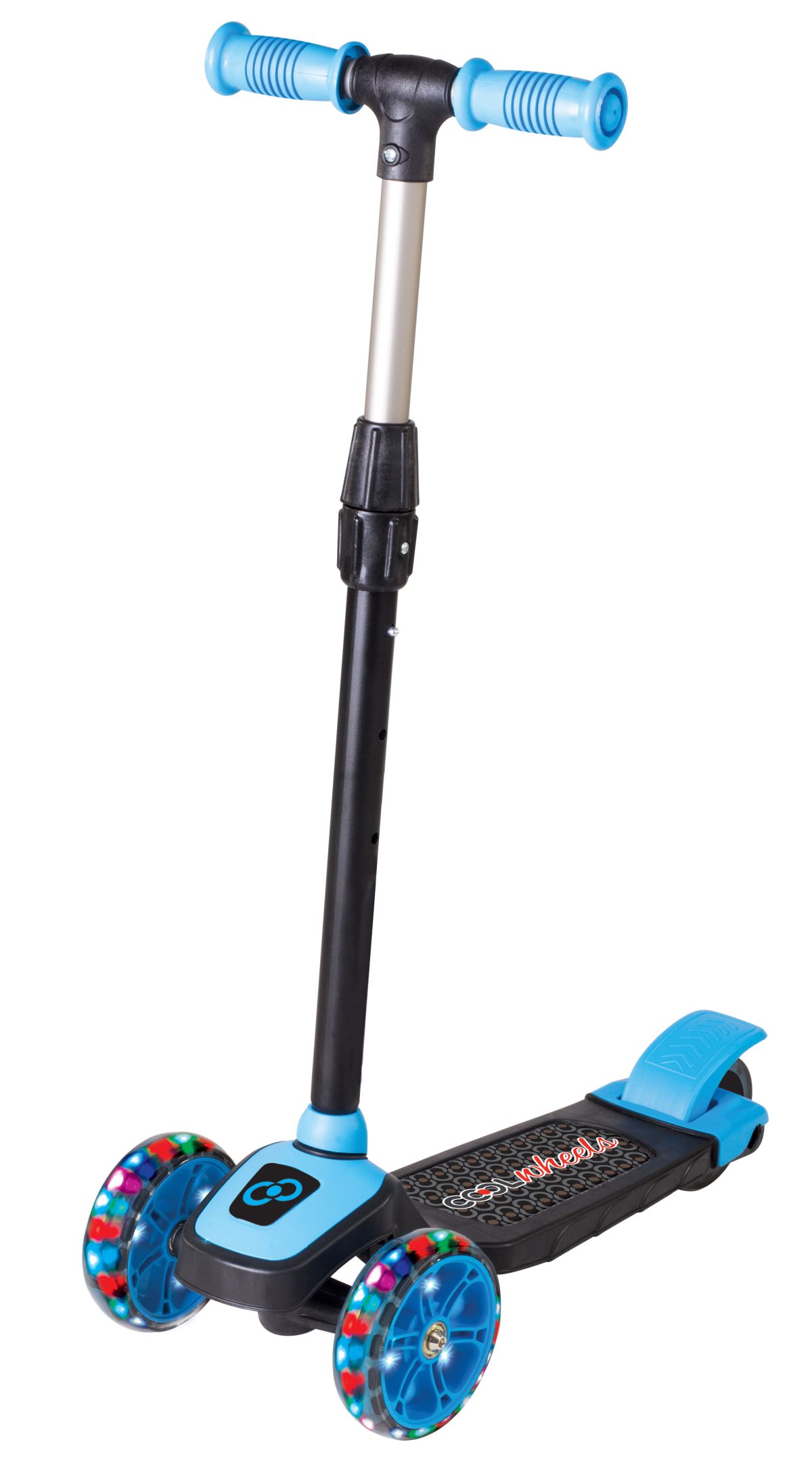 Trotinet Twist Scooter svetleći  sa 3 točka do 40kg  plavi Cool Wheels - Слика 6