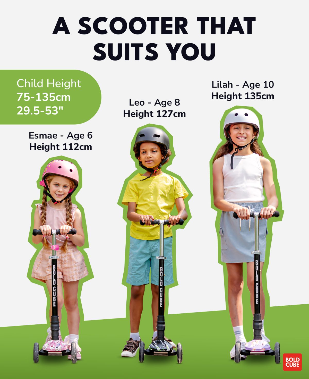 Sklopivi trotinet za decu Swift 3 svetleća točka do 50kg zelena Bold Cube - Слика 6