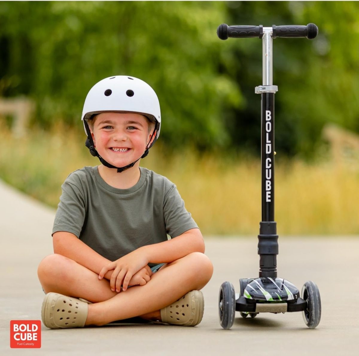 Sklopivi trotinet za decu Swift 3 svetleća točka do 50kg zelena Bold Cube - Слика 7