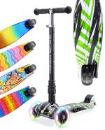 Sklopivi trotinet za decu Swift 3 svetleća točka do 50kg zelena Bold Cube - Слика 10