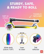 Sklopivi trotinet za decu Electro 3 svetleća točka do 50kg crna Bold Cube - Слика 8