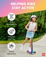 Sklopivi trotinet za decu Electro 3 svetleća točka do 50kg crna Bold Cube - Слика 9