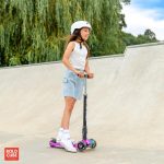 Sklopivi trotinet za decu Electro 3 svetleća točka do 50kg crna Bold Cube - Слика 3