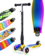 Sklopivi trotinet za decu Electro 3 svetleća točka do 50kg crna Bold Cube - Слика 11