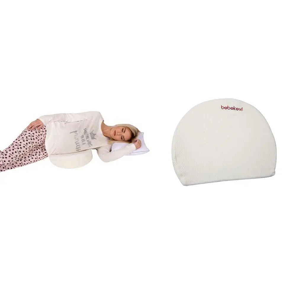 Bebekevi-Jastuk-za-trudnice-prikaz-upotrebe BEBEKEVI Kosi jastuk za trudnički stomak - Слика 1