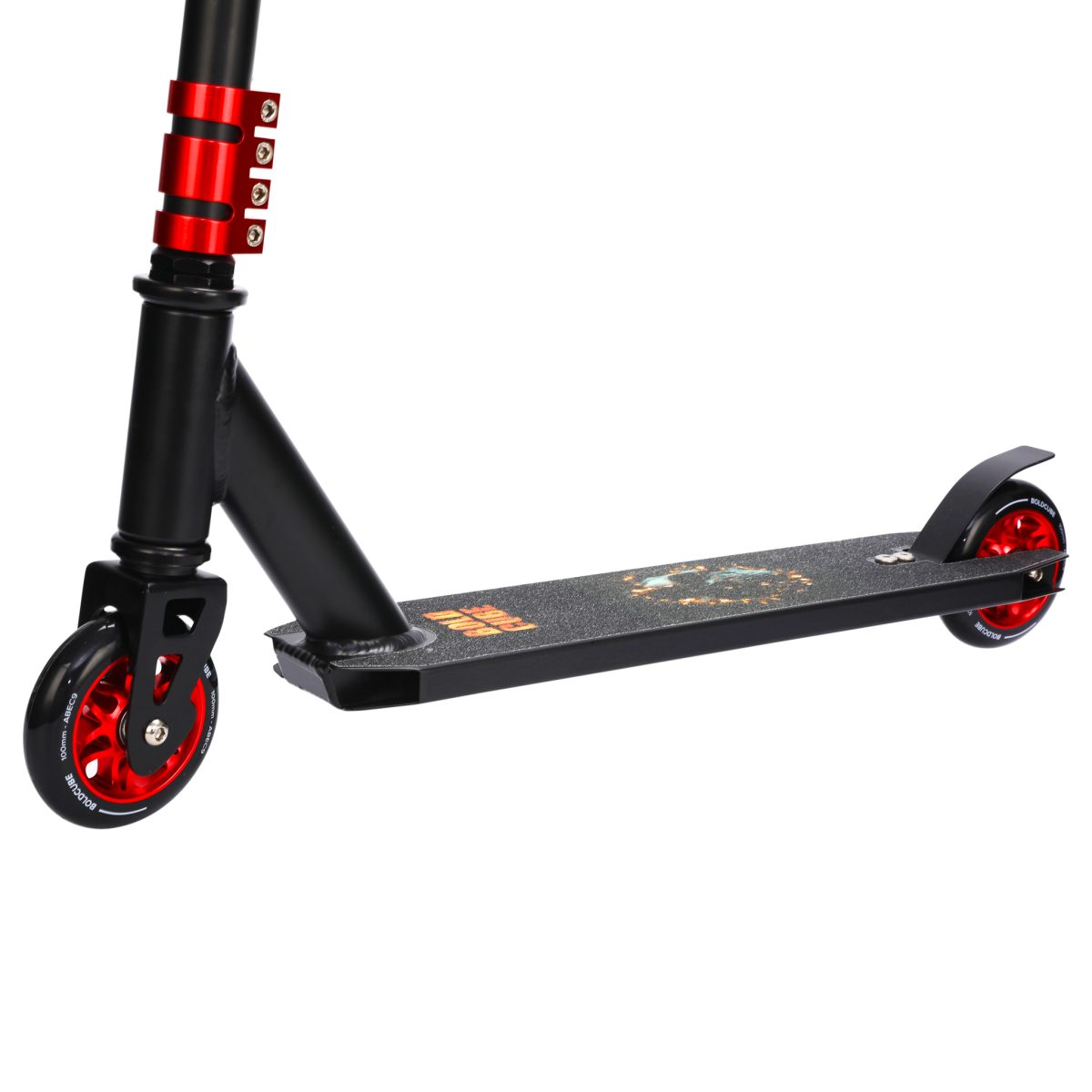Trotinet za decu Stunt Deluxe scooter Black Fire 2 točka do 100 kg crna/crvena Bold Cube - Слика 6