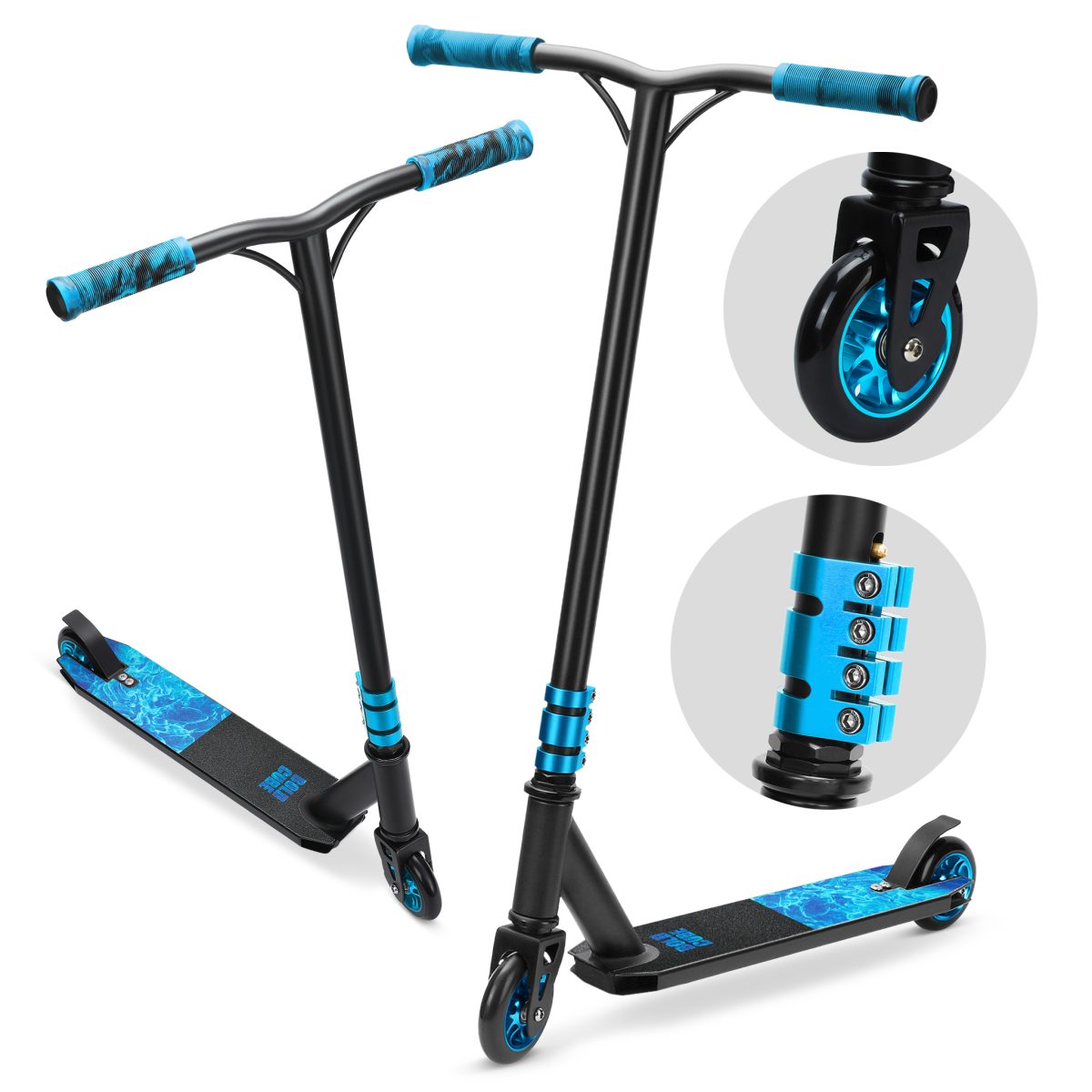 Trotinet za decu Stunt Deluxe scooter Light Water 2 točka do 100 kg plava Bold Cube - Слика 11