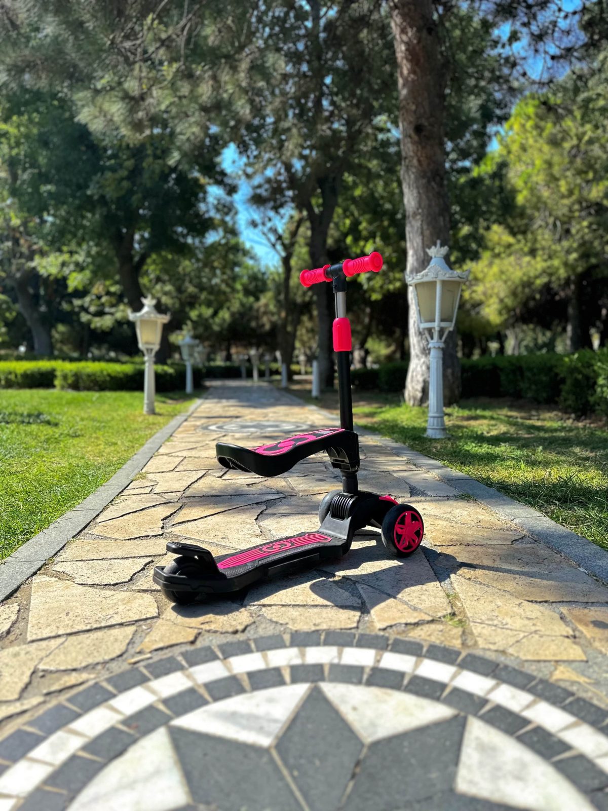 Trotinet guralica za decu  Combo Scooter 3 točka do 30kg roze Cool Wheels - Слика 10