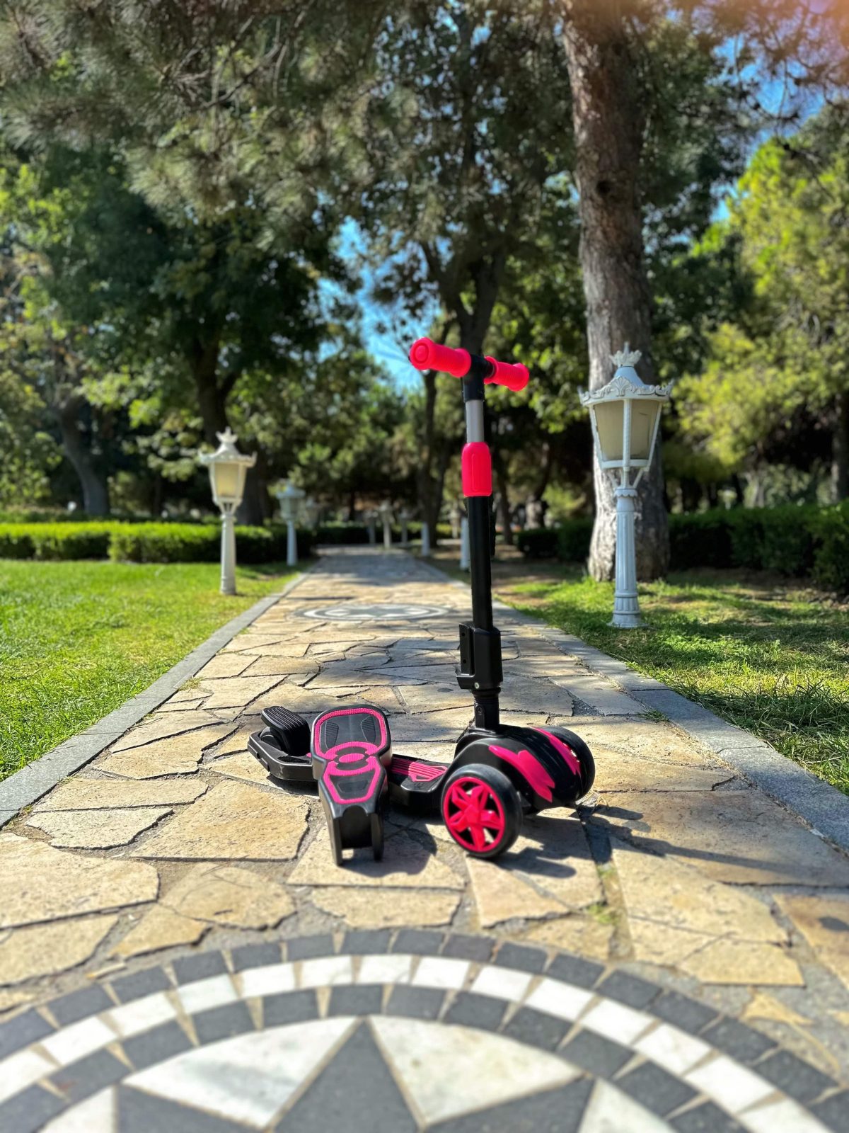 Trotinet guralica za decu  Combo Scooter 3 točka do 30kg roze Cool Wheels - Слика 13