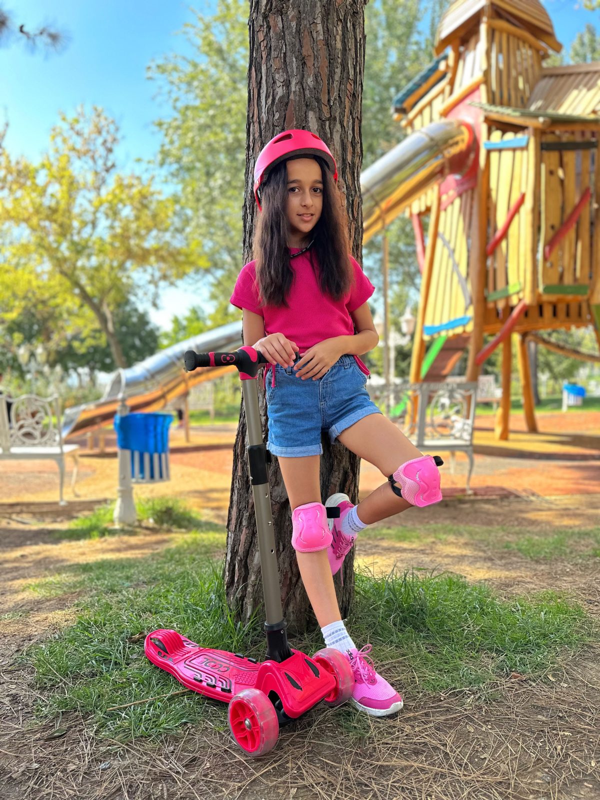 Sklopivi trotinet za decu Maxi Twist sa 3 svetleća točka do 50kg roze Cool Wheels - Слика 14