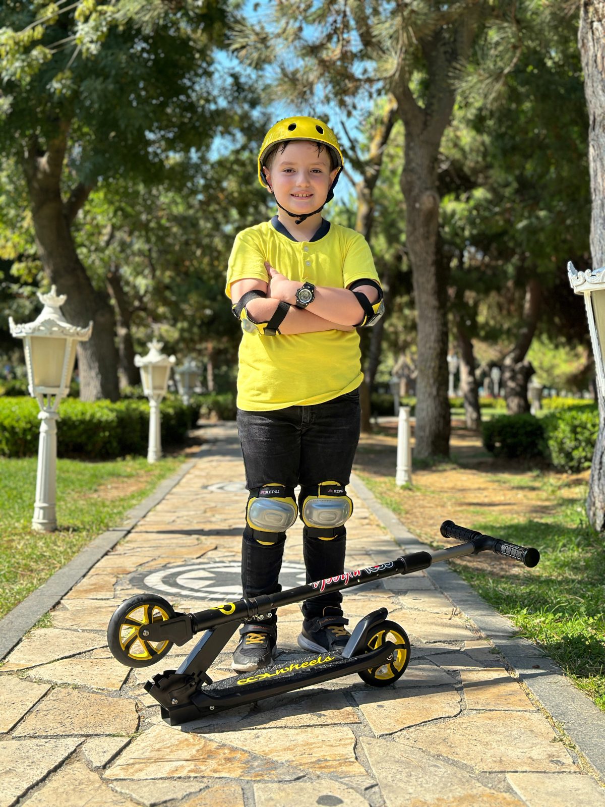 Trotinet za decu FR58345 2 točka do 100 kg žuti Cool Wheels - Слика 12