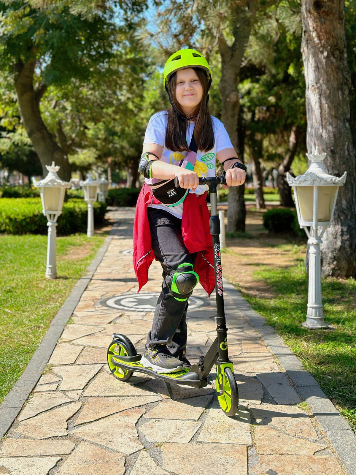 Trotinet za decu FR58499 2 točka do 100 kg neon Cool Wheels - Слика 11