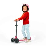 Trotinet Scotti Glow 2 sa 3 svetleća točka do 50kg roze Chillafish - Слика 3