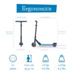 Sklopivi trotinet Flexxi Glow 2 svetleća točka do 50kg plava Chillafish - Слика 8