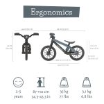 Balans guralica BMXie Vrooom Vrooom 12in.  Anthracit siva Chillafish - Слика 7