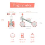 Balans guralica Quadi Racer sa korpicom roze točkovi Chillafish - Слика 4