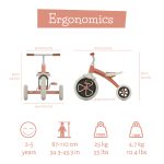 Tricikl guralica Ziggi 12in. roze/narandzasta Chillafish - Слика 7