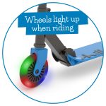 Sklopivi trotinet Flexxi Glow 2 svetleća točka do 50kg plava Chillafish - Слика 6