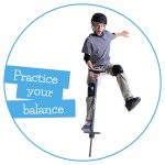 Štap za skakanje Poogie Teen plava do 70kg Chillafish