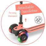 Trotinet Scotti Glow 2 sa 3 svetleća točka do 50kg roze Chillafish - Слика 5