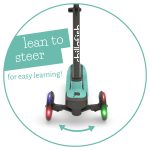 Trotinet Scotti Glow 2 sa 3 svetleća točka do 50kg mint Chillafish - Слика 9