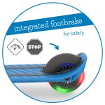 Trotinet Scotti Glow 2 sa 3 svetleća točka do 50kg plava Chillafish - Слика 8