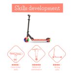 Sklopivi trotinet Flexxi Glow 2 svetleća točka do 50kg roze Chillafish - Слика 7