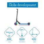 Sklopivi trotinet Flexxi Glow 2 svetleća točka do 50kg plava Chillafish - Слика 7