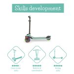 Trotinet Scotti Glow 2 sa 3 svetleća točka do 50kg mint Chillafish - Слика 7