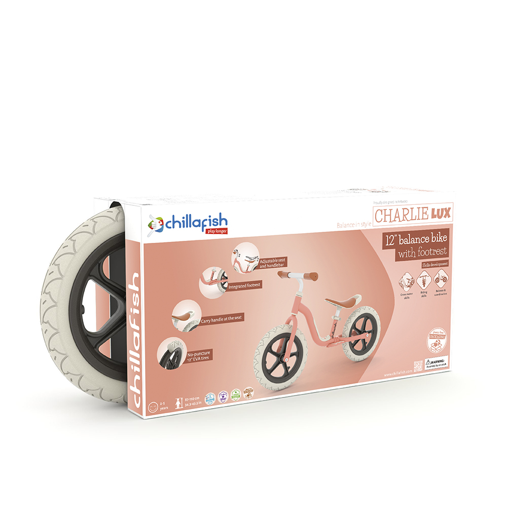 MSS_CPCH05SAL_pack Balans guralica Charlie LUX 12in. narandzasta/roze Chillafish - Слика 1