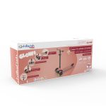 Trotinet Scotti Glow 2 sa 3 svetleća točka do 50kg roze Chillafish - Слика 7