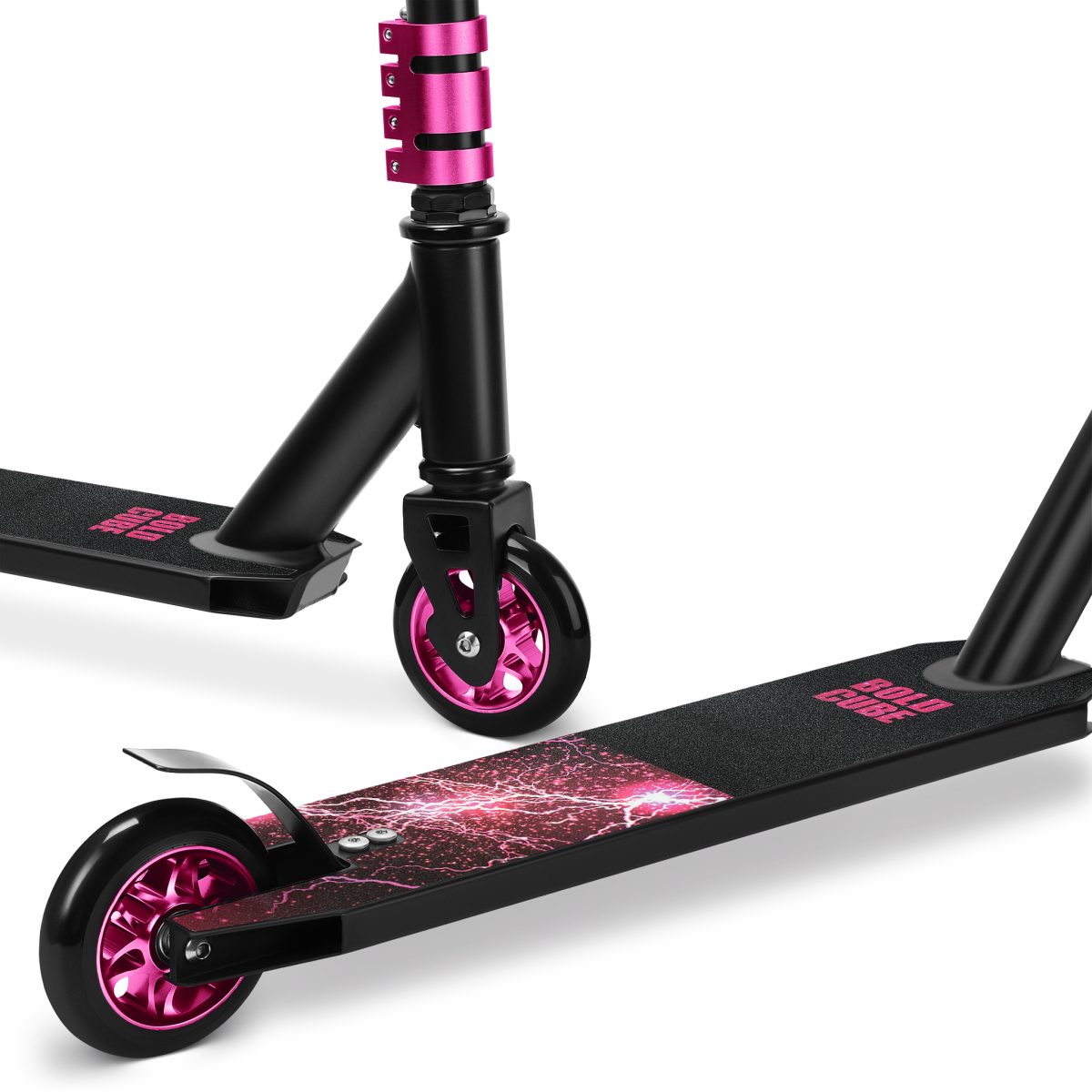 Trotinet za decu Stunt Deluxe scooter Pink Storm 2 točka do 100 kg roze Bold Cube - Слика 5