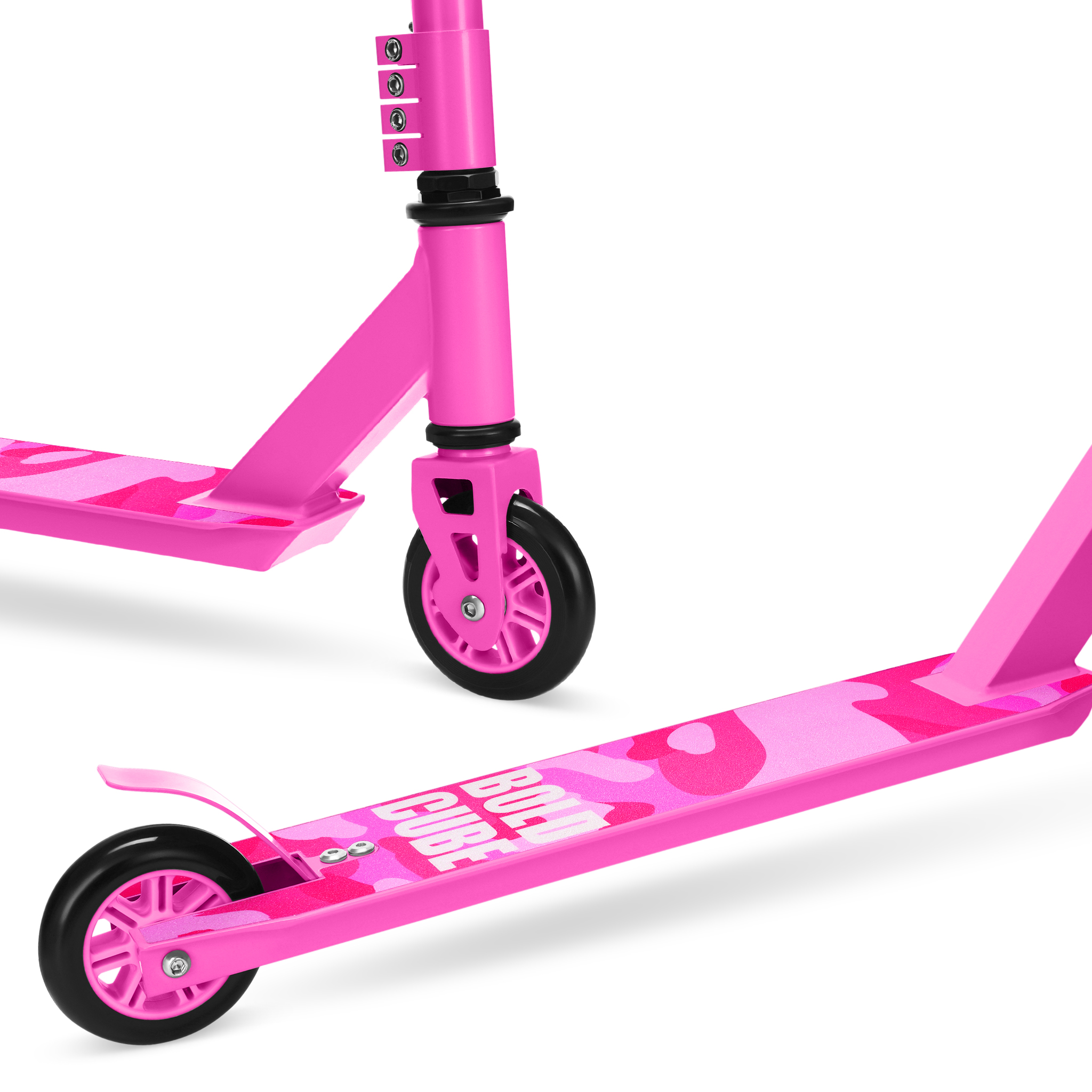 Pink_1 Trotinet za decu Stunt scooter 2 točka do 100 kg roze Bold Cube - Слика 1