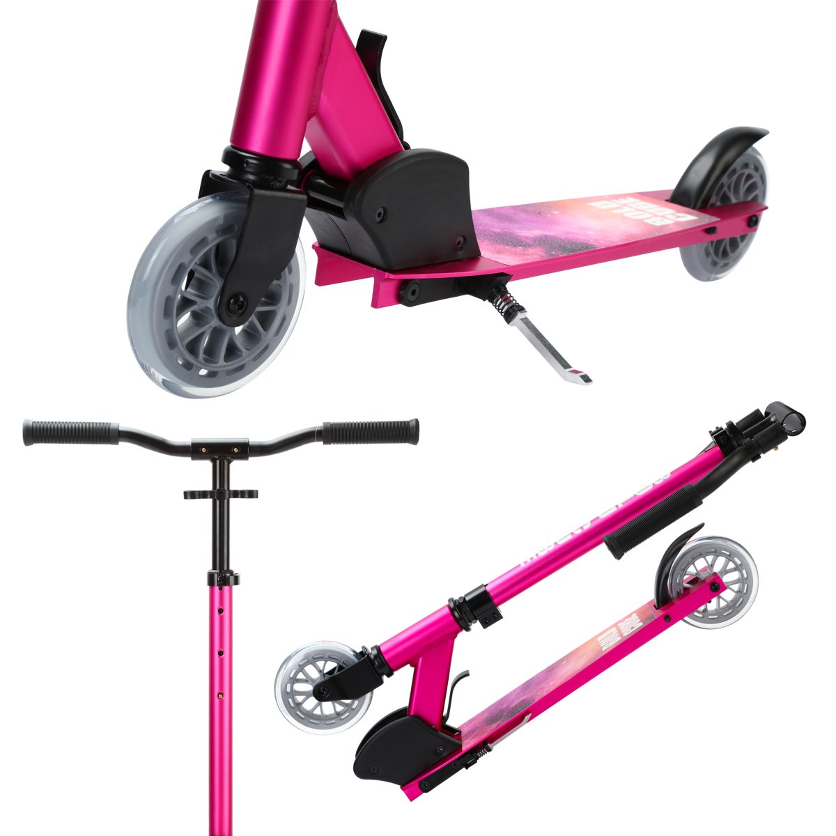 Trotinet za decu Deluxe Fuchsia 2 točka do 100 kg roze Bold Cube - Слика 4