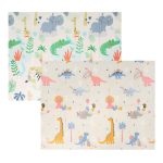 NouNou sklopiva podloga Dino & Safari 180x200cm
