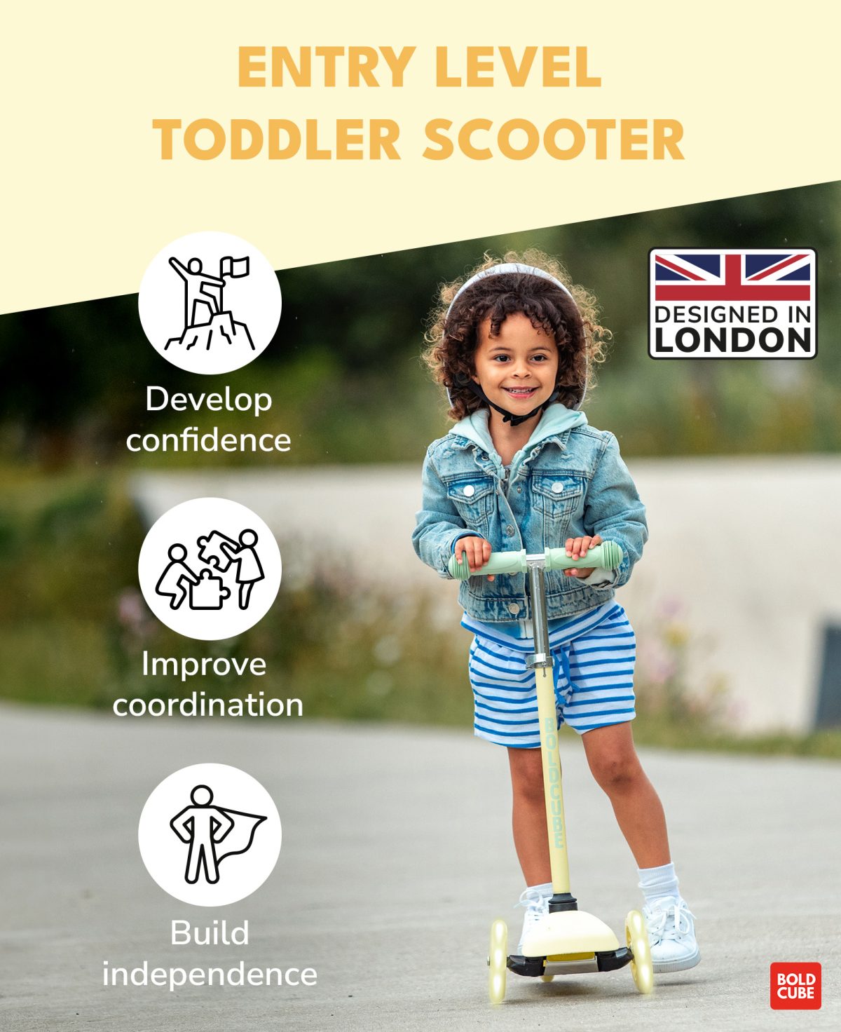 Trotinet za decu Teeny Lemon 3 točka do 20kg žuta Bold Cube - Слика 18