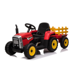 Dečiji traktor sa prikolicom crvena