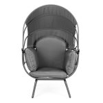 BAŠTENSKA FOTELJA SA SKLOPIVIM BALDAHINOM GREY - Слика 4