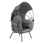 BAŠTENSKA FOTELJA SA SKLOPIVIM BALDAHINOM GREY - Слика 5