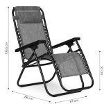 BAŠTENSKA FOTELJA ZERO GRAVITY GRAY - Слика 6