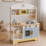 Dečija kuhinja – Rerna, mašina za pranje veša, mikrotalasna i 12 dodataka – ECOTOYS