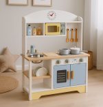 Dečija kuhinja – Rerna, mašina za pranje veša, mikrotalasna i 12 dodataka – ECOTOYS