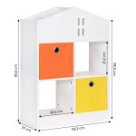 Drvena decija polica organizer 03A ECOTOYS - Слика 7
