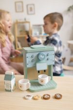 Drveni aparat za kafu za decu – barista set, 8 delova – ECOTOYS - Слика 3