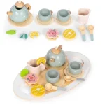 Drveni set za čaj – čajnik, šoljice, 14 delova – ECOTOYS - Слика 2