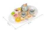 Drveni set za čaj – čajnik, šoljice, 14 delova – ECOTOYS - Слика 7