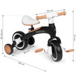 Ecotoys balans bicikl sa pedalama i pomoćnim točkovima 3u1 black - Слика 5