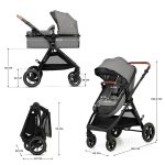 KINDERKRAFT ESME PRO KOLICA ZA BEBE 3U1 GRAY - Слика 4